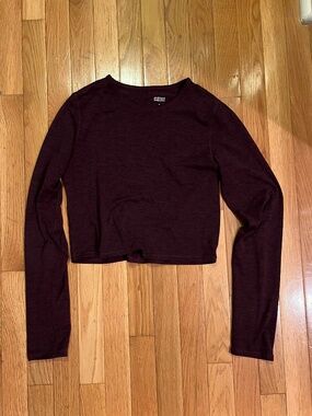 Girlfriend Collective Reset Crop Long Sleeve Mulberry Medium